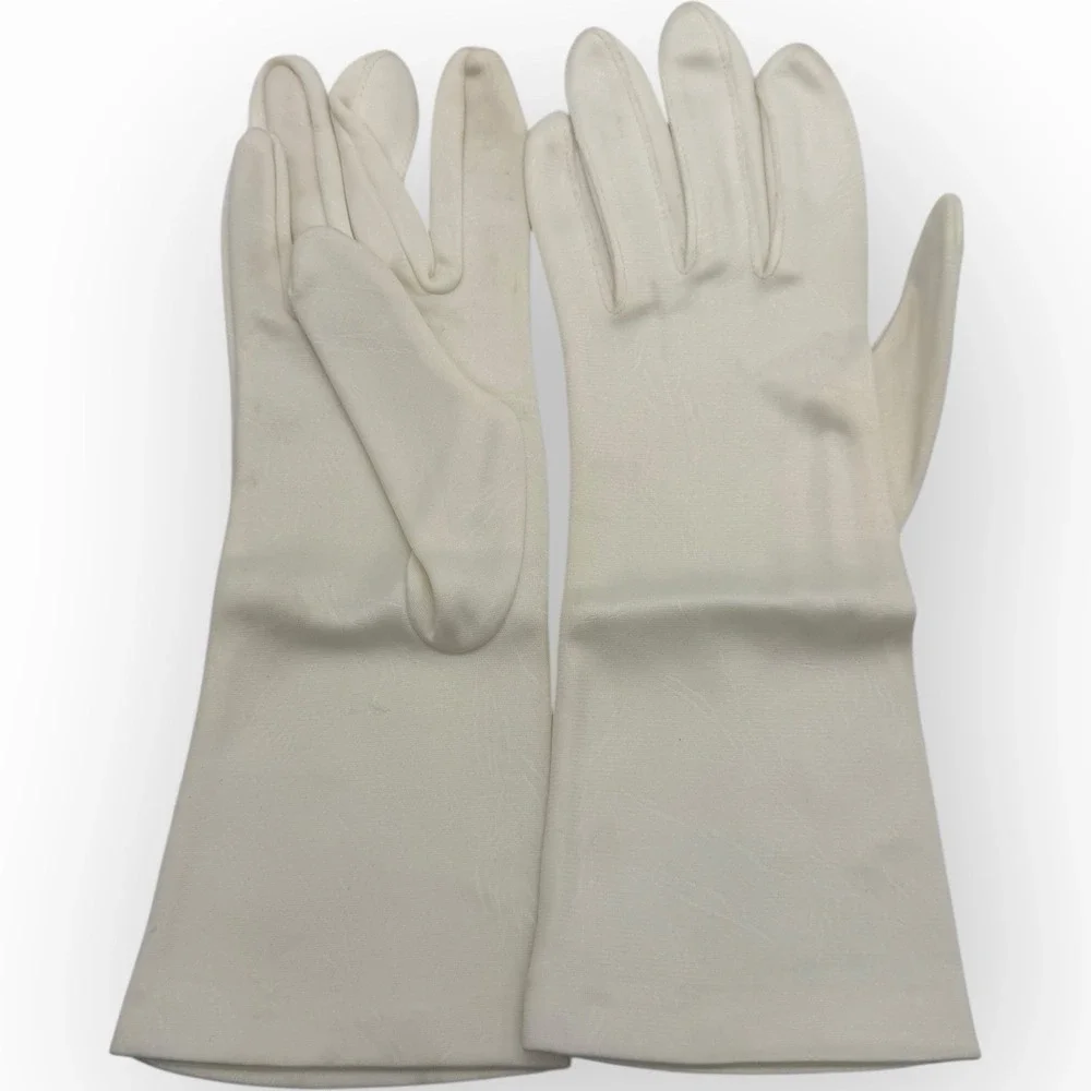 Womens‎ Vintage White Gloves Helanca Stretch Made In USA. One Size